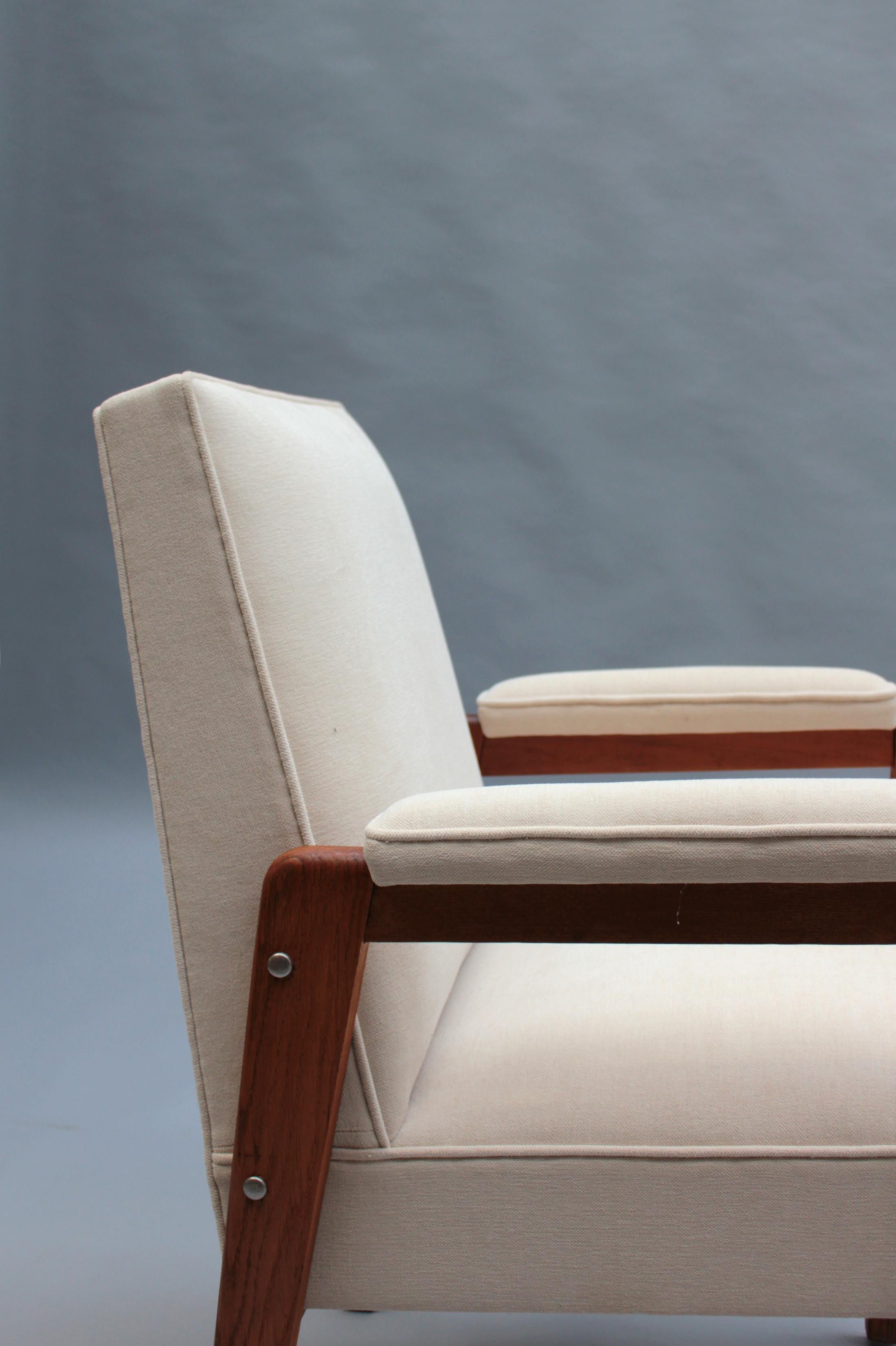 12 Fine French 1950s Oak Armchairs by Marcel Gascoin 7