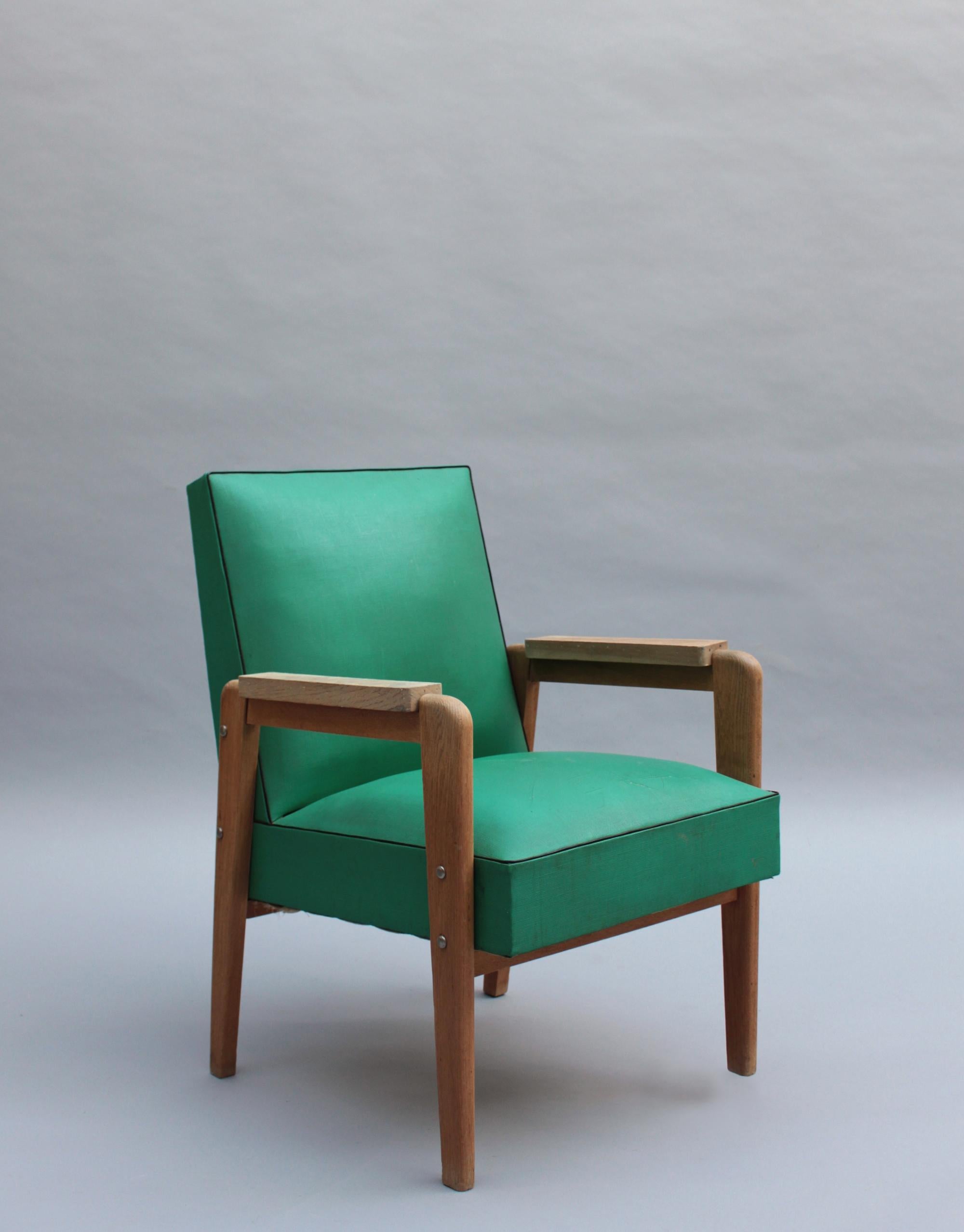 Mid-Century Modern 12 Fine French 1950s Oak Armchairs by Marcel Gascoin