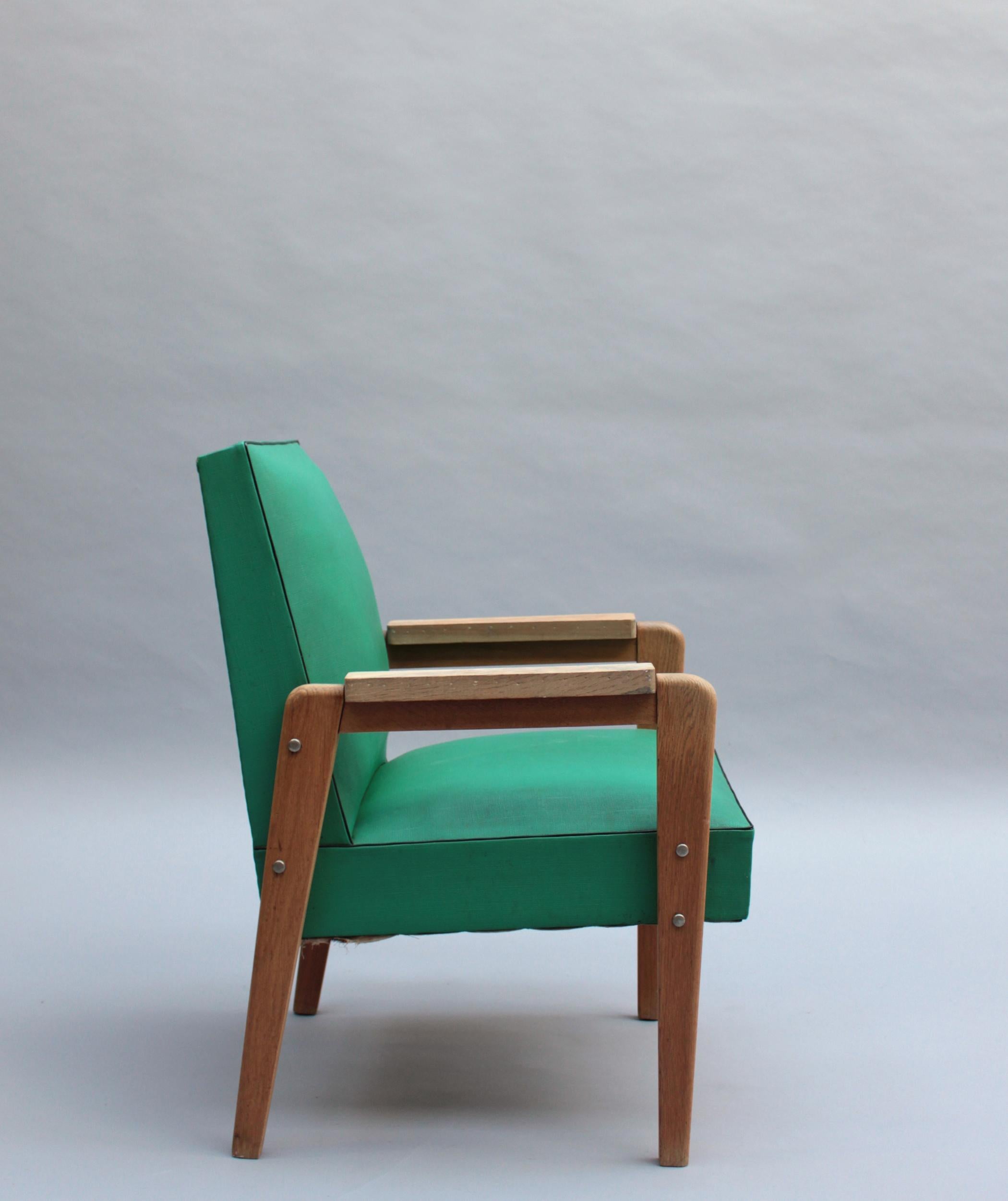 12 Fine French 1950s Oak Armchairs by Marcel Gascoin In Good Condition In Long Island City, NY
