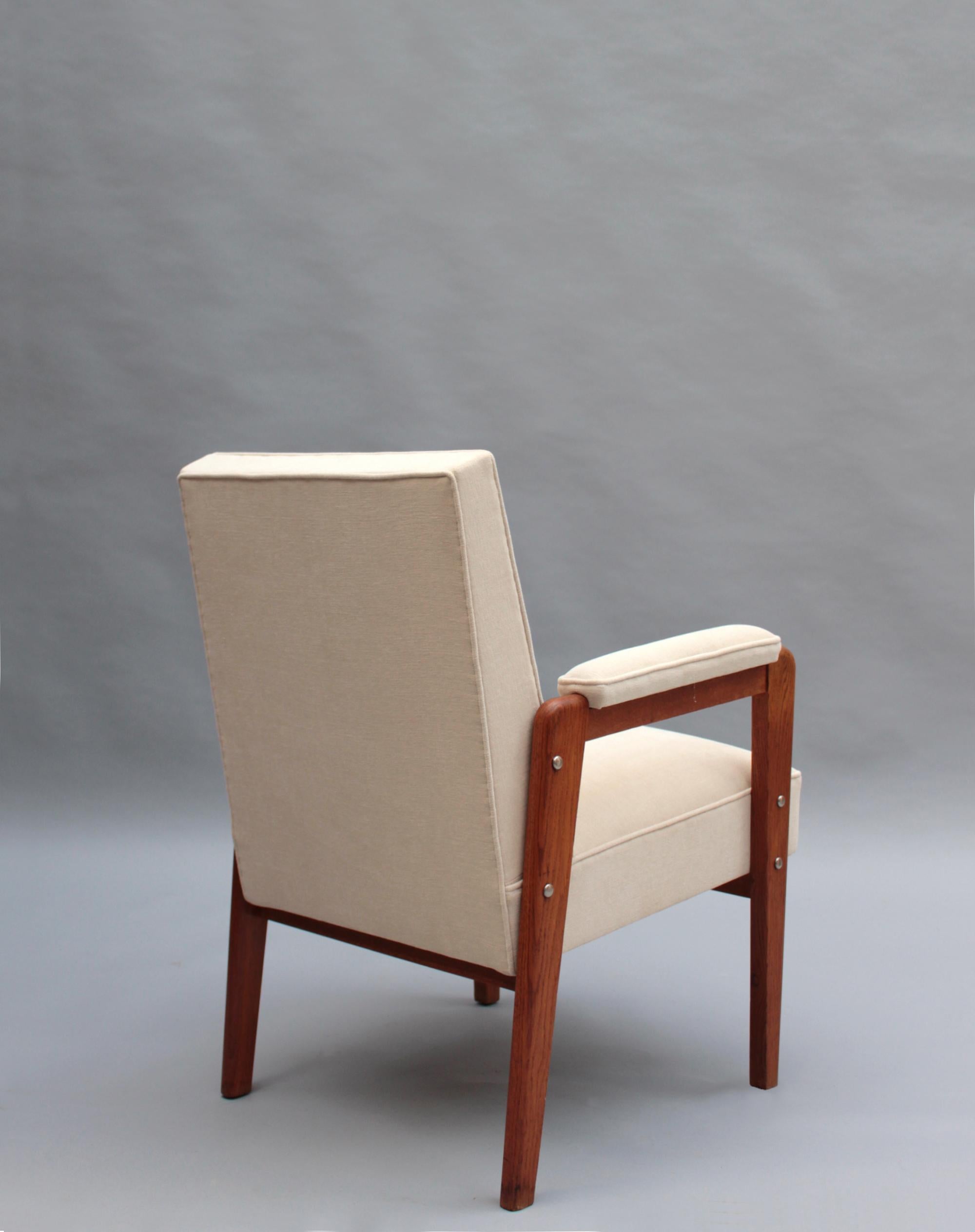 12 Fine French 1950s Oak Armchairs by Marcel Gascoin 3