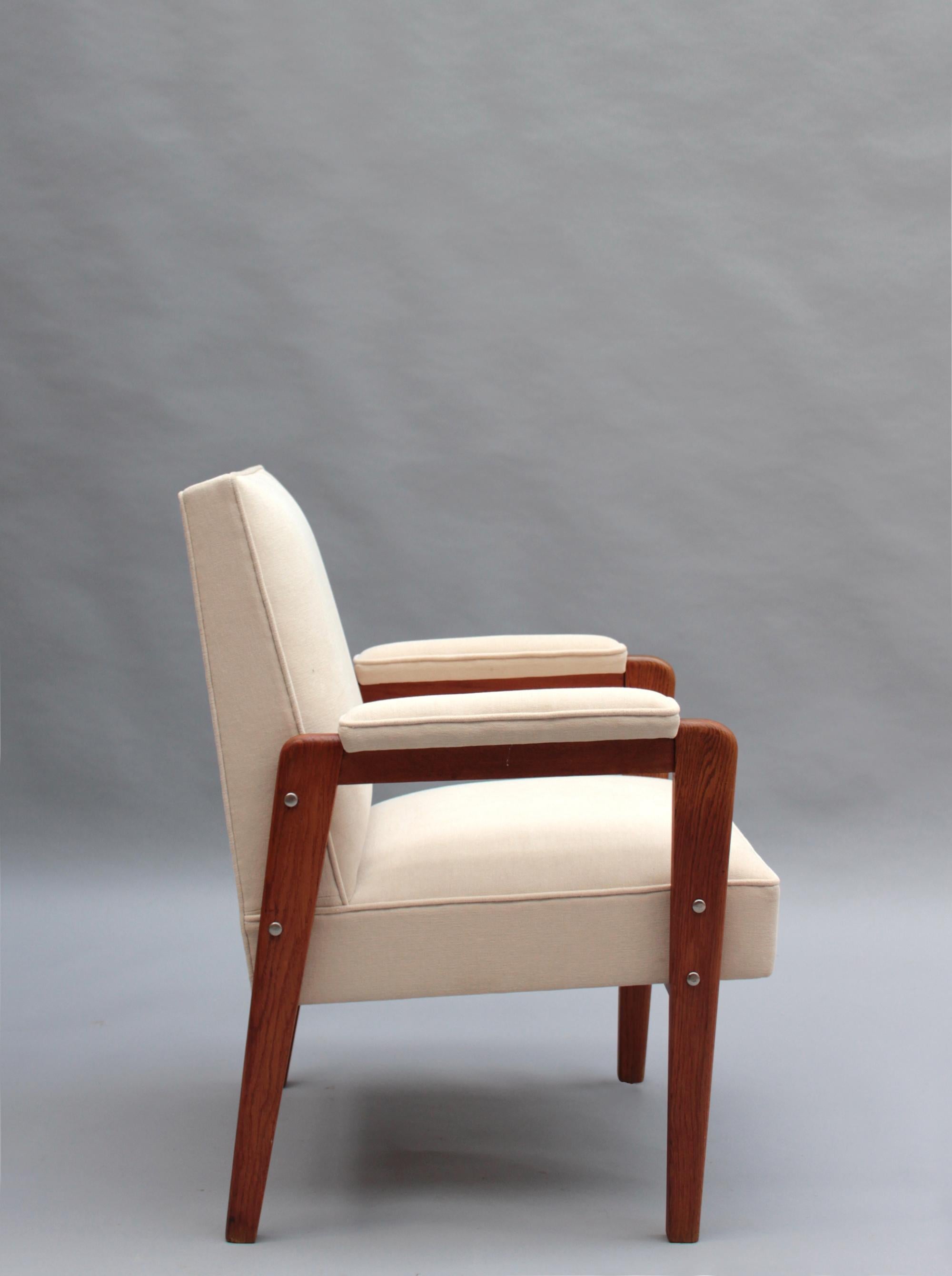 12 Fine French 1950s Oak Armchairs by Marcel Gascoin 4