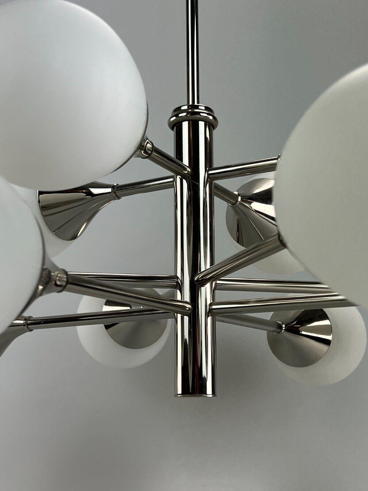 12-Flame Sputnik Chandelier from the 1960s and 1970s, Kaiser Leuchten, Opal Glas For Sale 6