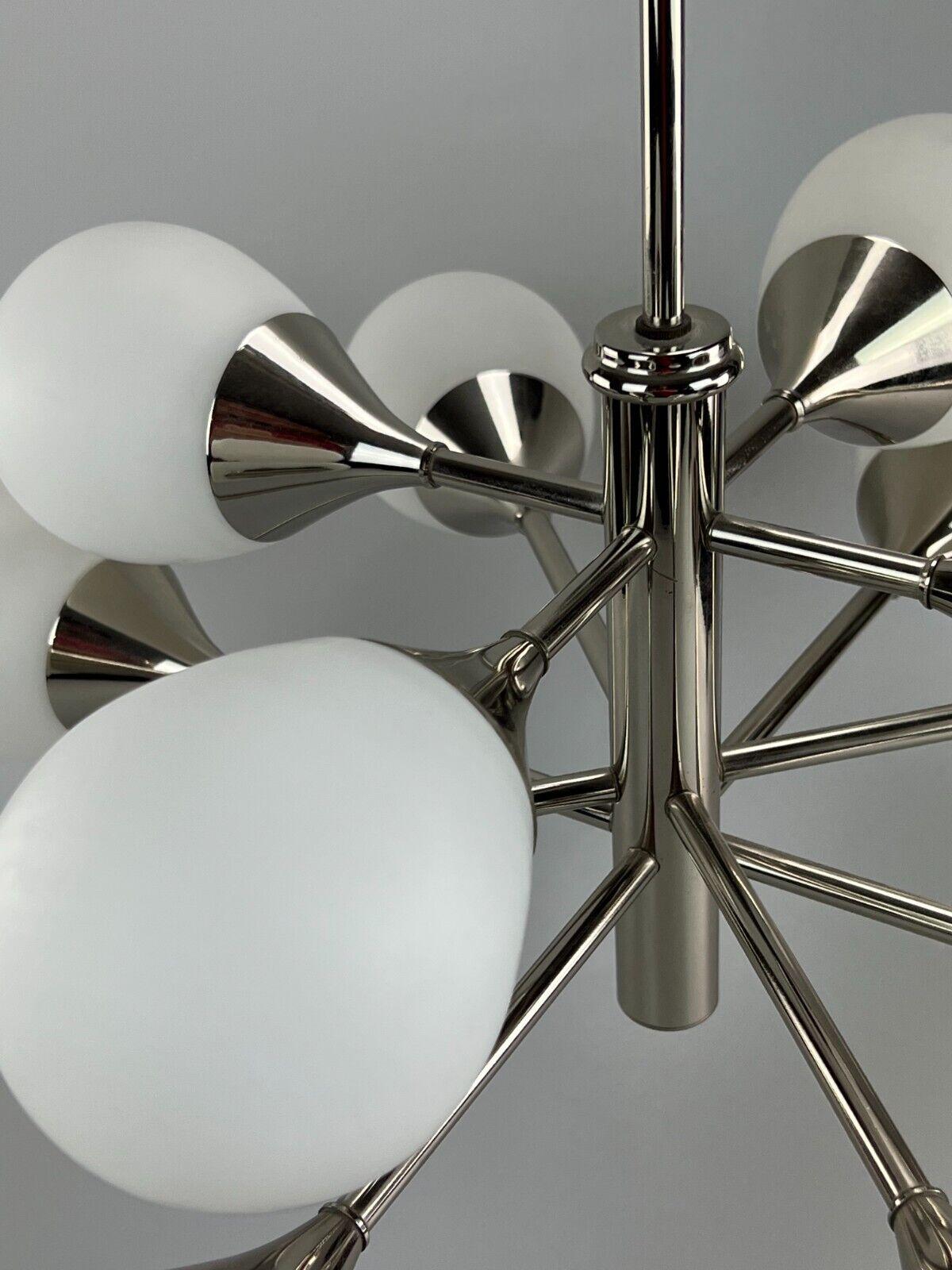 12-Flame Sputnik Chandelier from the 1960s and 1970s, Kaiser Leuchten, Opal Glas For Sale 2