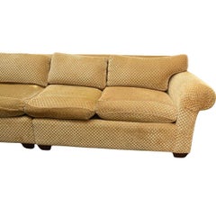 12 Foot Henry House Sofa in Gold Velvet Fabric