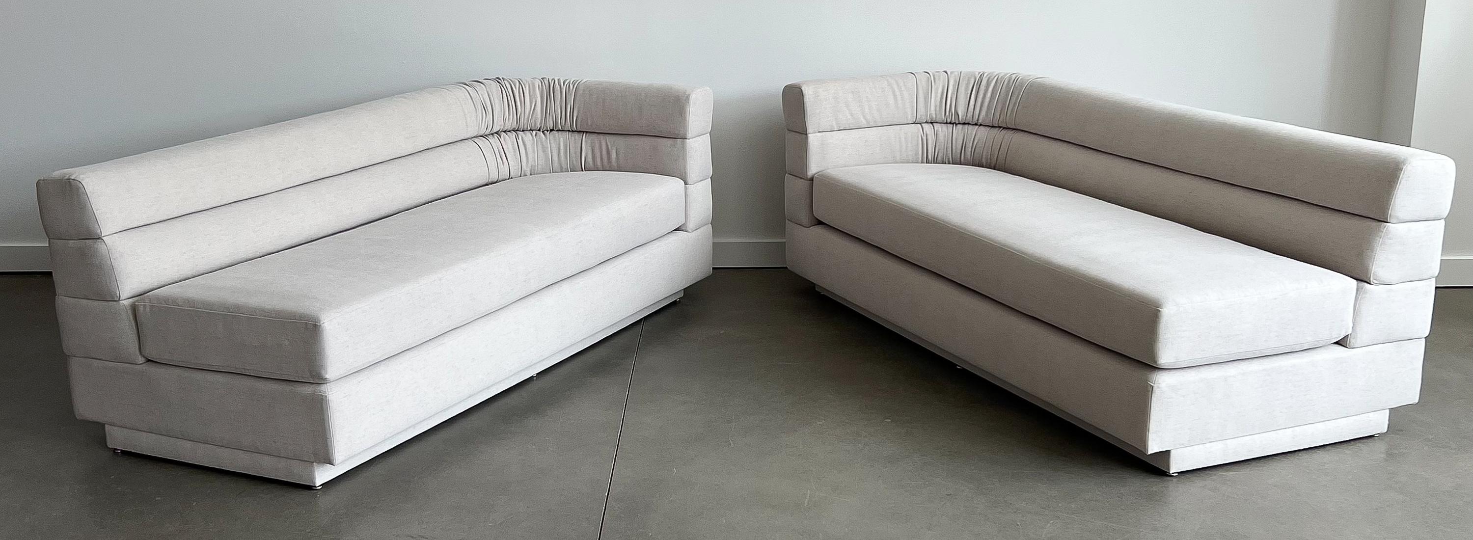 Interior Crafts Channeled Back Two Piece Sofa by Richard Himmel 3