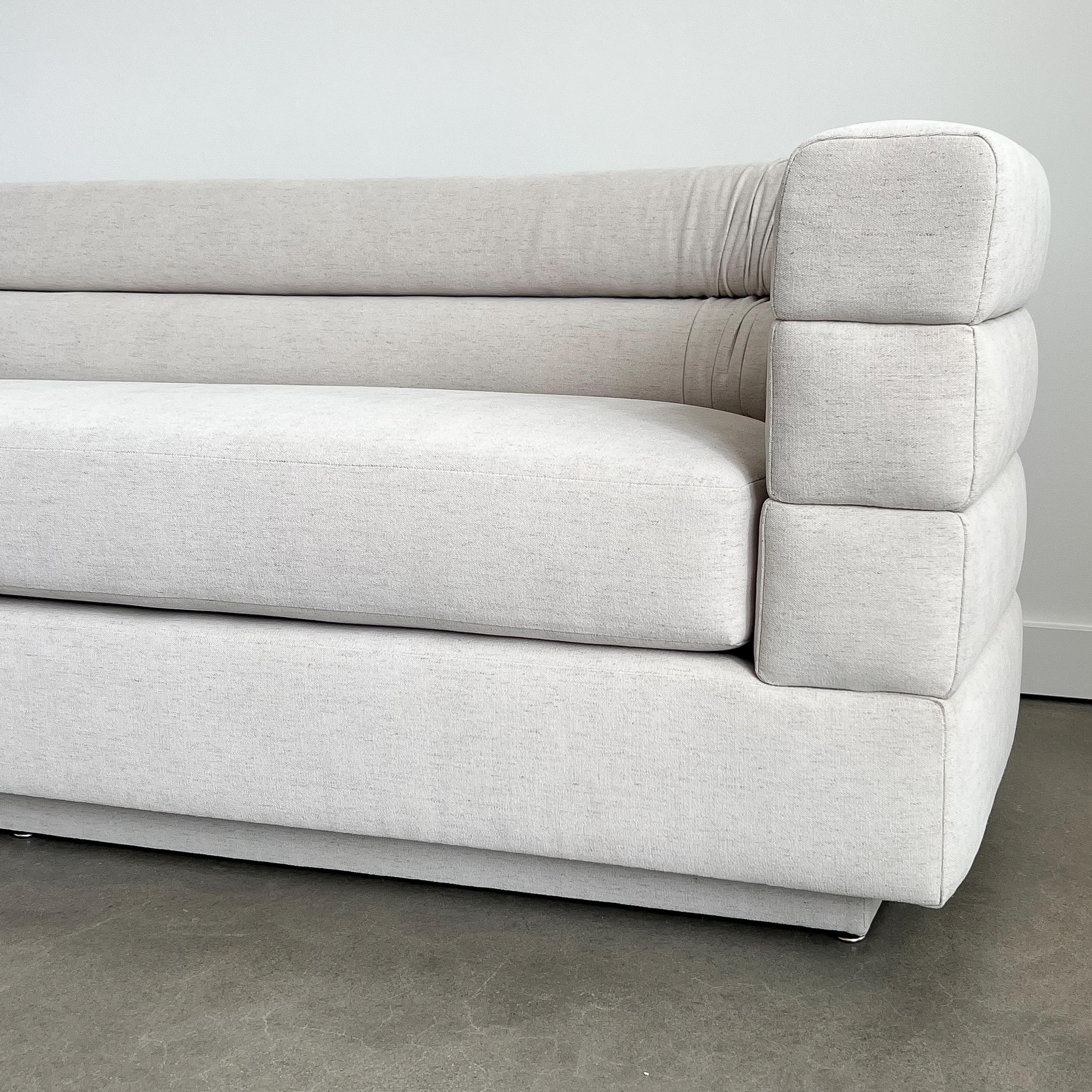 Interior Crafts Channeled Back Two Piece Sofa by Richard Himmel 7