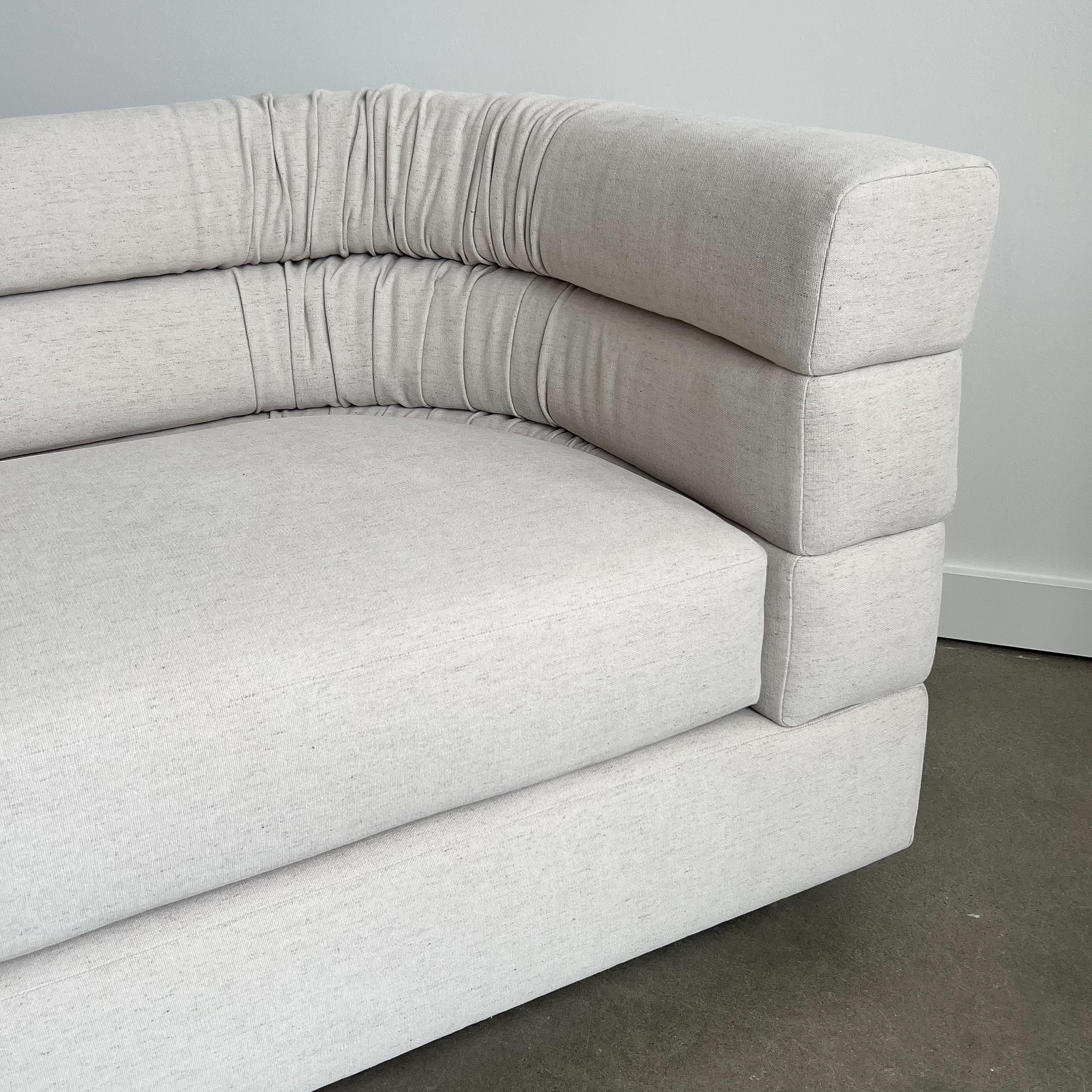 Interior Crafts Channeled Back Two Piece Sofa by Richard Himmel 8
