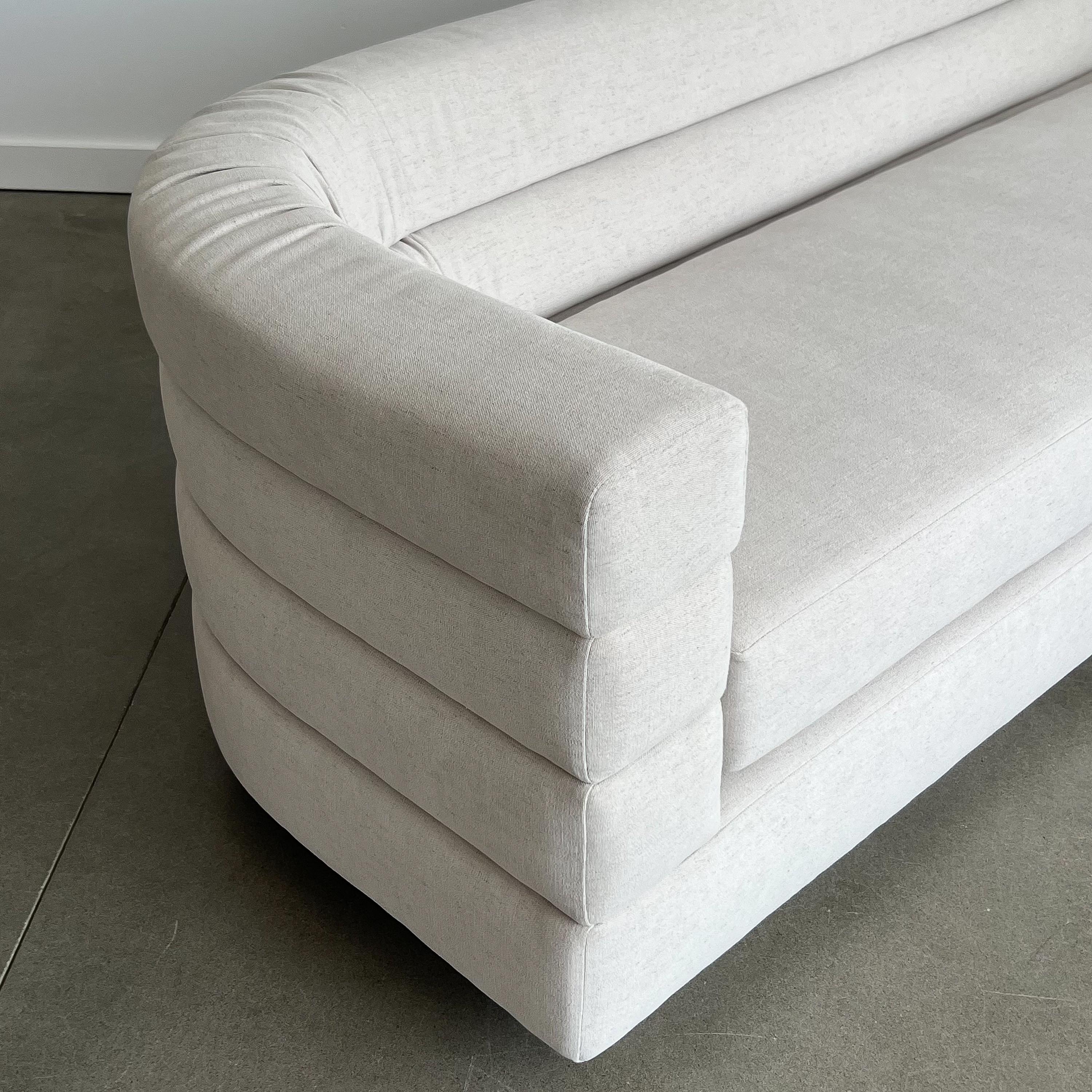 Interior Crafts Channeled Back Two Piece Sofa by Richard Himmel at 1stDibs