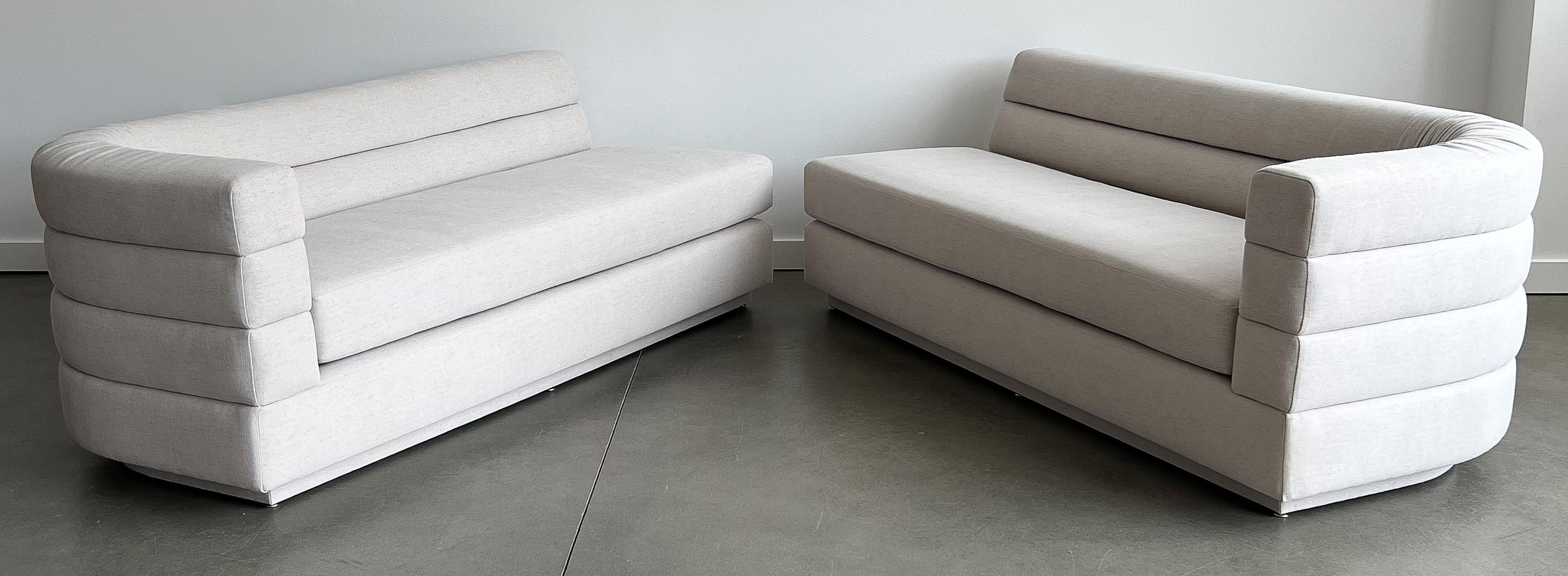 Interior Crafts Channeled Back Two Piece Sofa by Richard Himmel 2