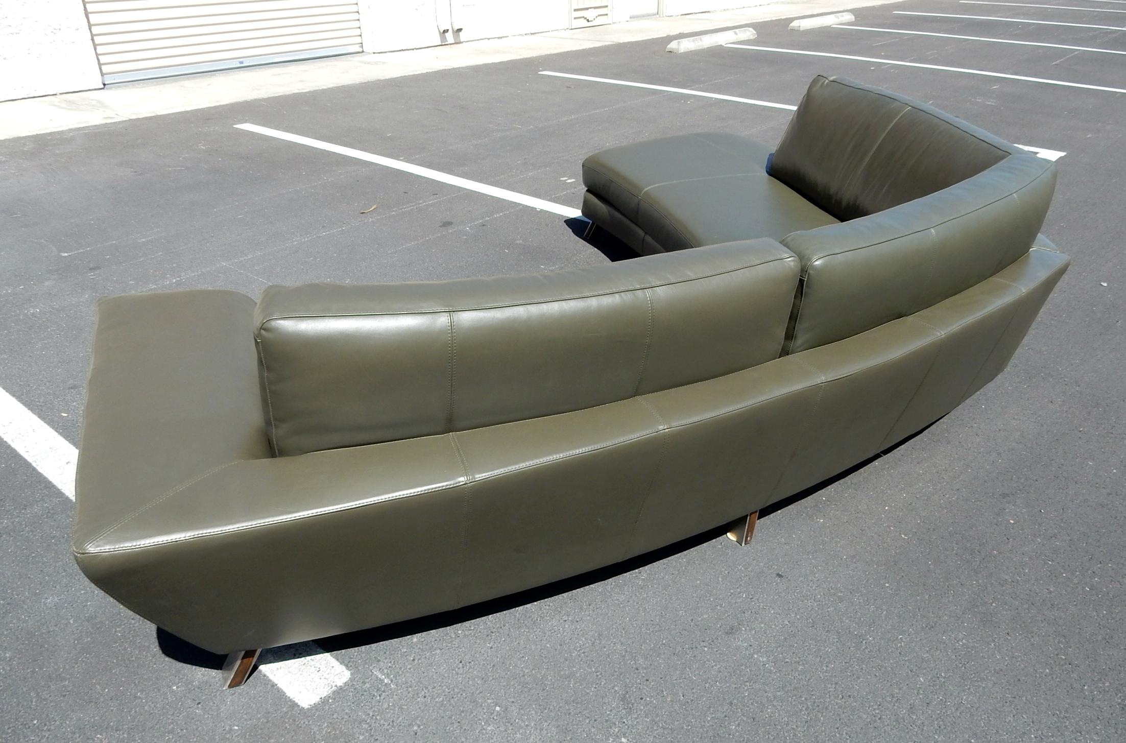 natuzzi leather ottoman