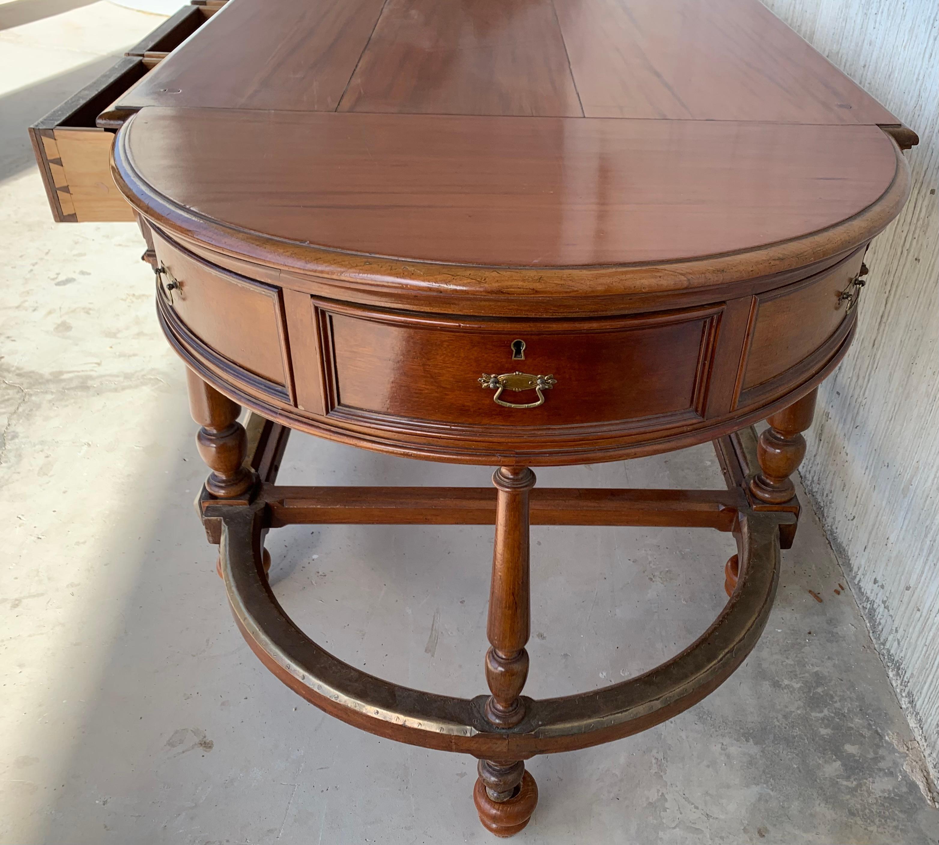 12 Foot Oval Center Table with Drawers in Both Sides, 20th Century For Sale 8