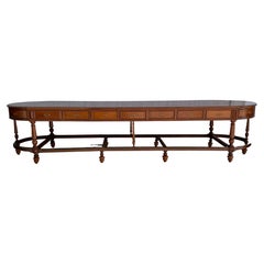 Used 12 Foot Oval Center Table with Drawers in Both Sides, 20th Century