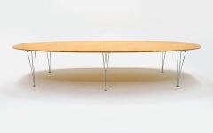 12 Fuß Super Ellipsen-Ess-/Konferenztisch von Arne Jocobsen, Piet Hein, et al