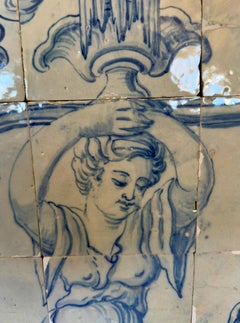 (12) Four Portuguese Tiles 17th Century (1630/1680) Very Rare Collectible