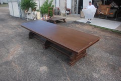 12 FT 1900s Royal Dutch/Shell Group Antique Oak Table