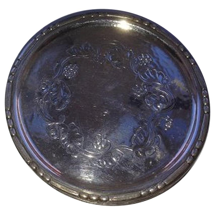 Set of 12 Jensen Sterling Silver Glass Coasters 51A at 1stDibs