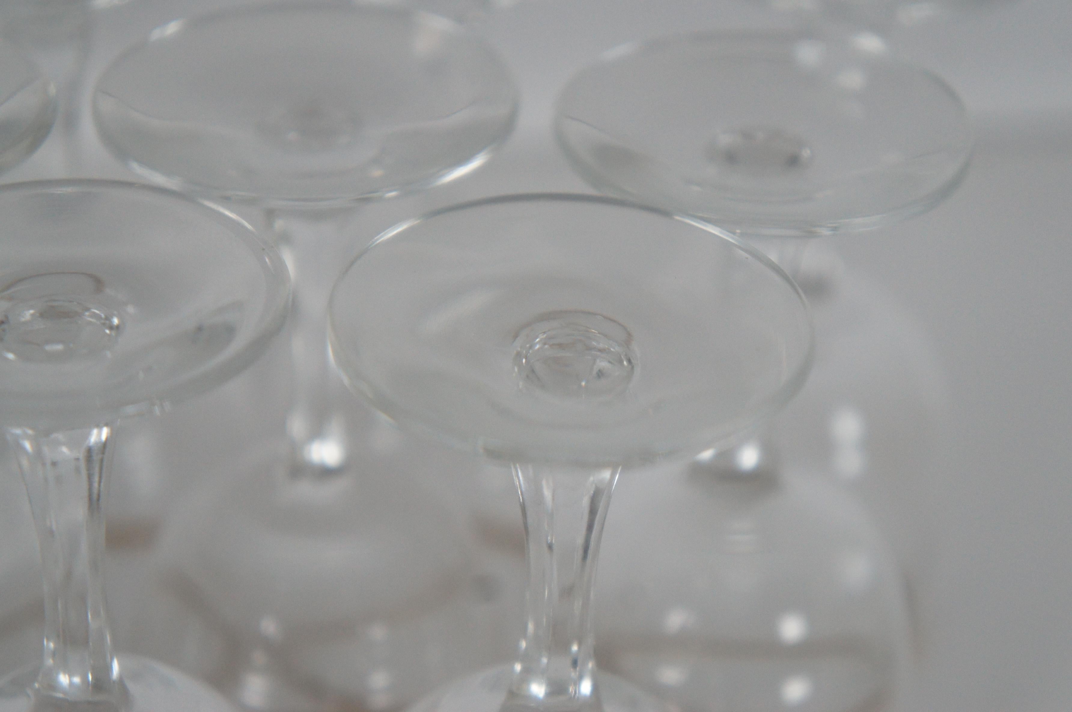 12 Gilded Crystal Cordial Liquor Aperitif Stemmed Tantalus Shot Glasses 1