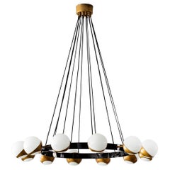 12 Globe Stilnovo Style Chandelier