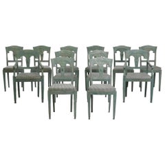 12 Gustavian Style Chairs, 19th Century 12 Gustavian Style Chairs, 19th Century