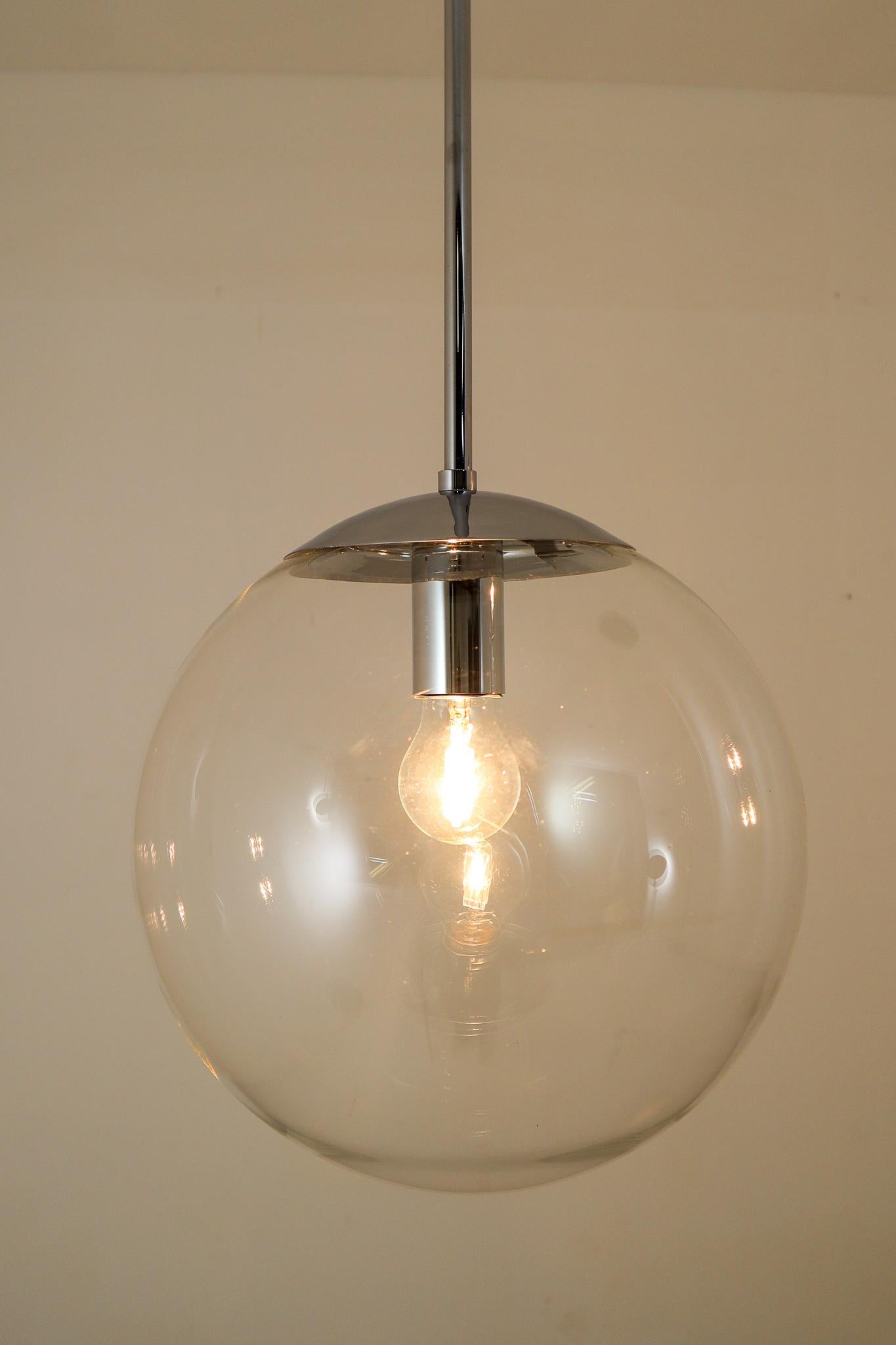 Handblown Pendants Made by the German Manufacturer Limburg Glashütte, 1970s In Good Condition For Sale In Almelo, NL