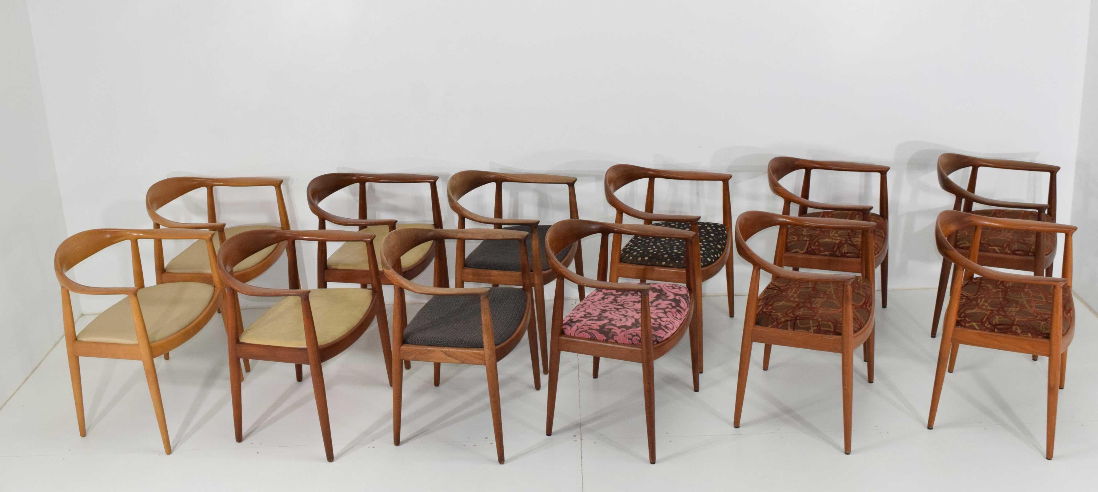 Mid-Century Modern Hans Wegner Round Chairs 8 Available