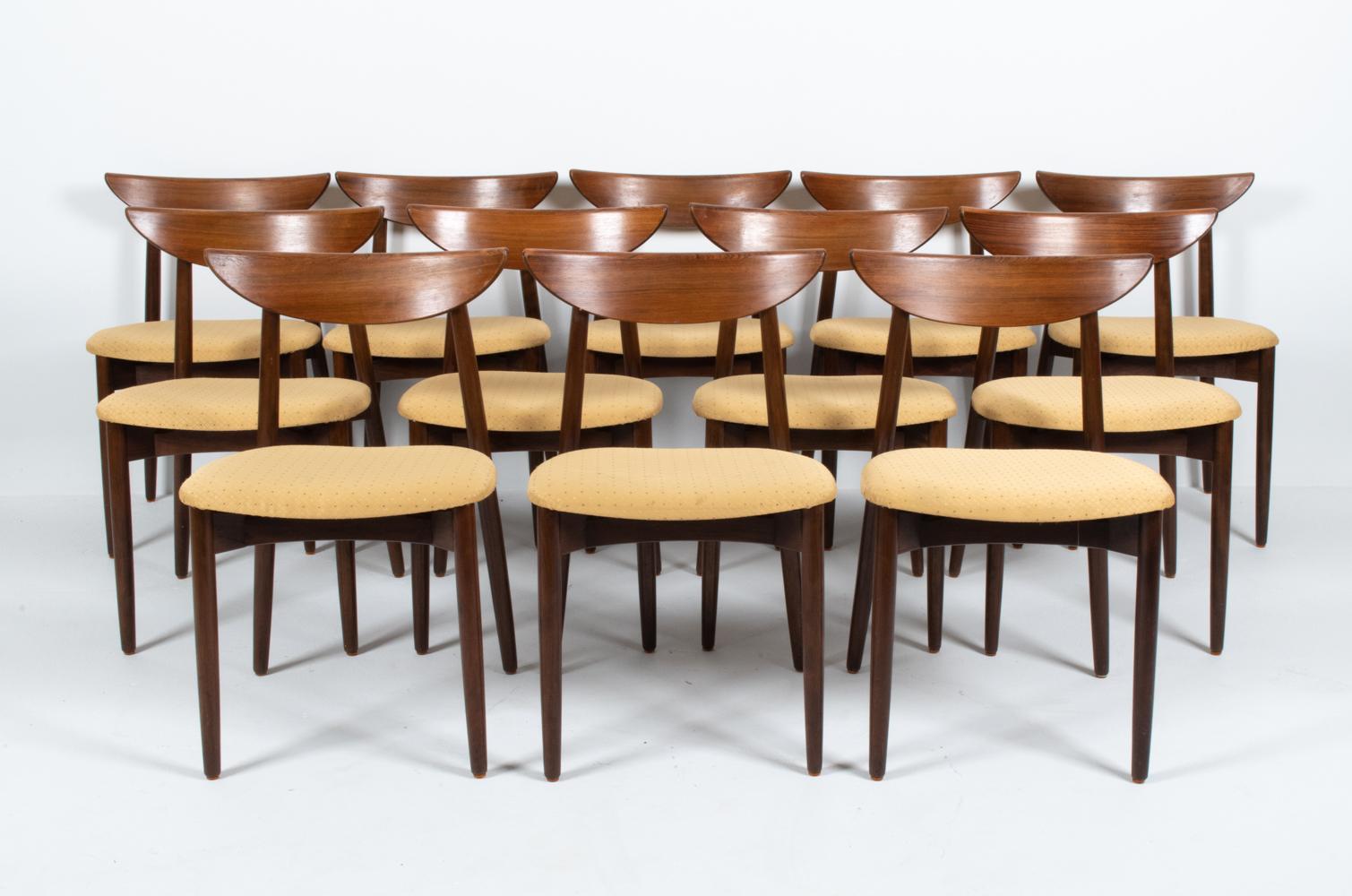 Scandinavian Modern (12) Harry Ostergaard Danish Mid-Century Rosewood Dining Chairs For Sale