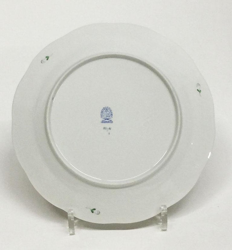 12 Herend "Chinese Bouquet Apponyi Green" Breakfast Plates For Sale at 1stdibs