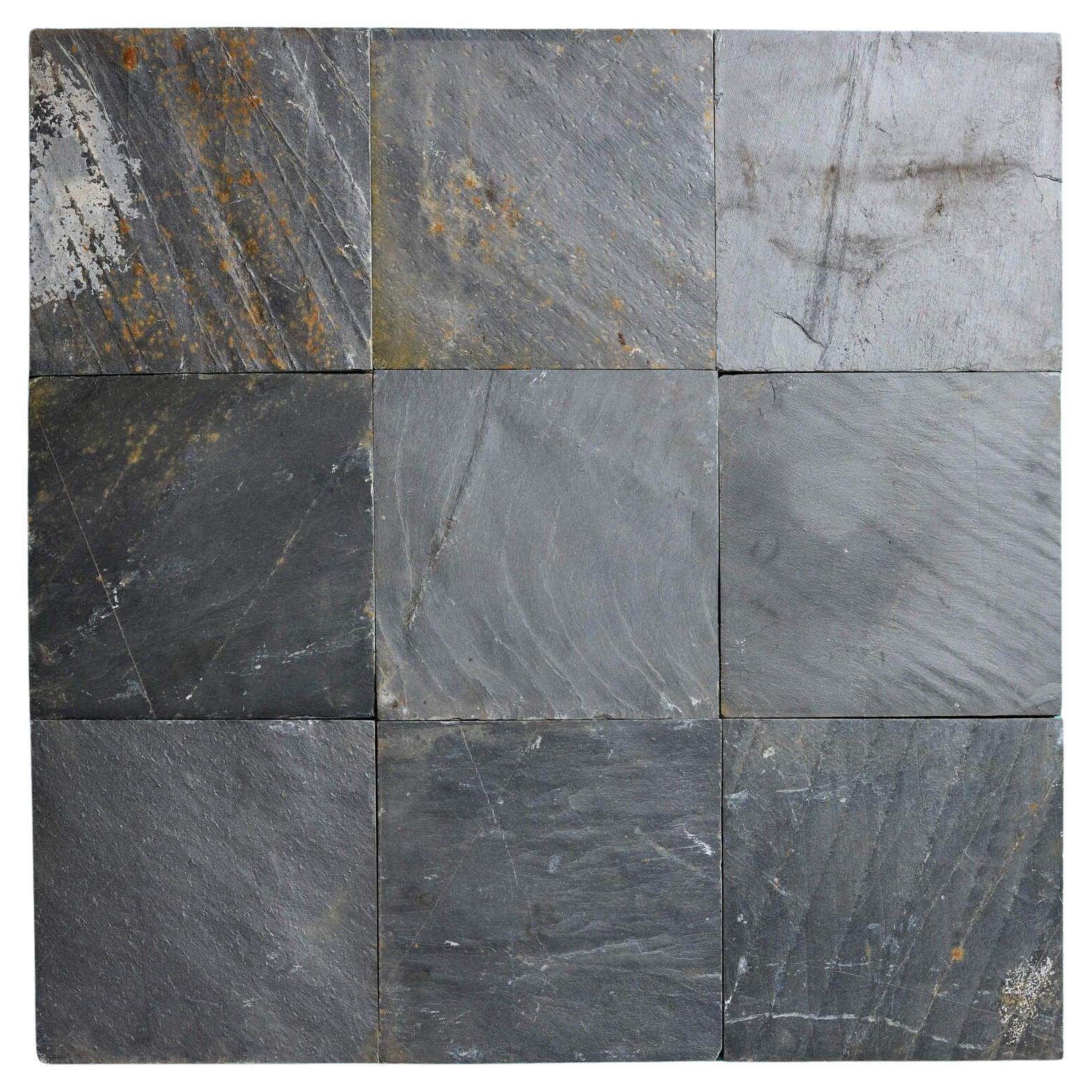 12-inch Reclaimed Welsh Slate Floor Tiles 26 m2 Available (280 ft2)