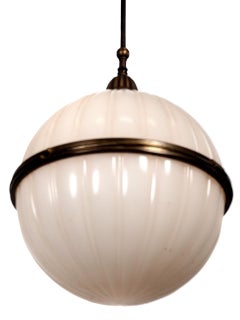 Split Dome Fluted Globe Lamp