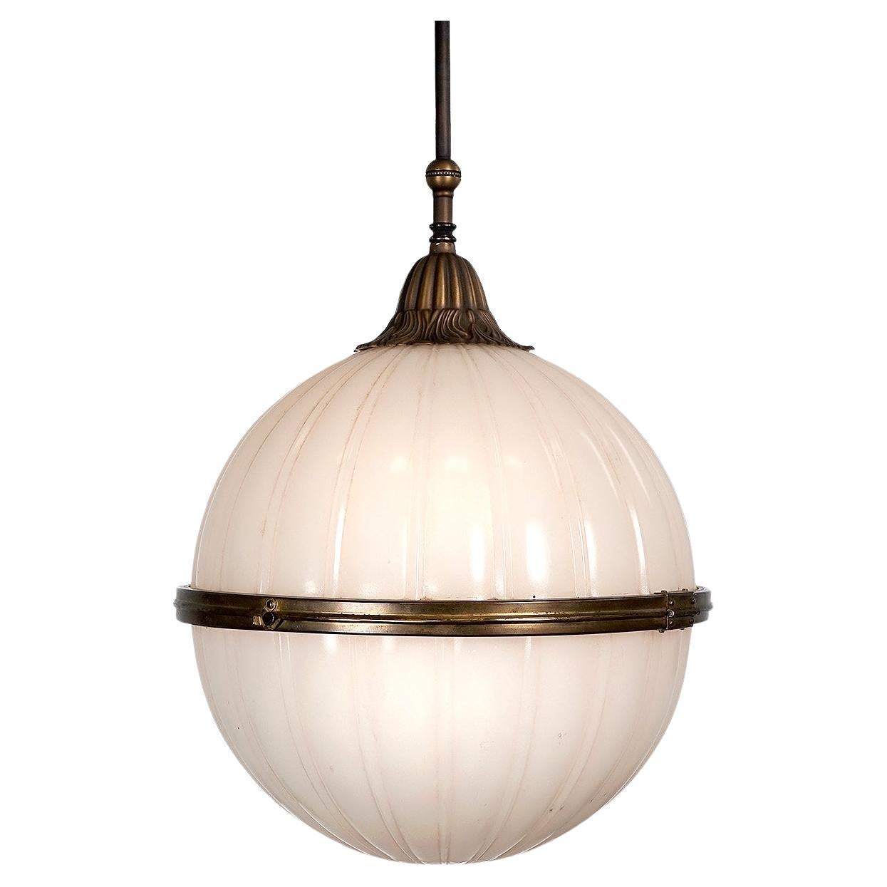 Split Dome Fluted Globe Lamp