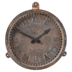 Used Industrial Cast Iron Gents of Leicester Wall Clock, c.1920
