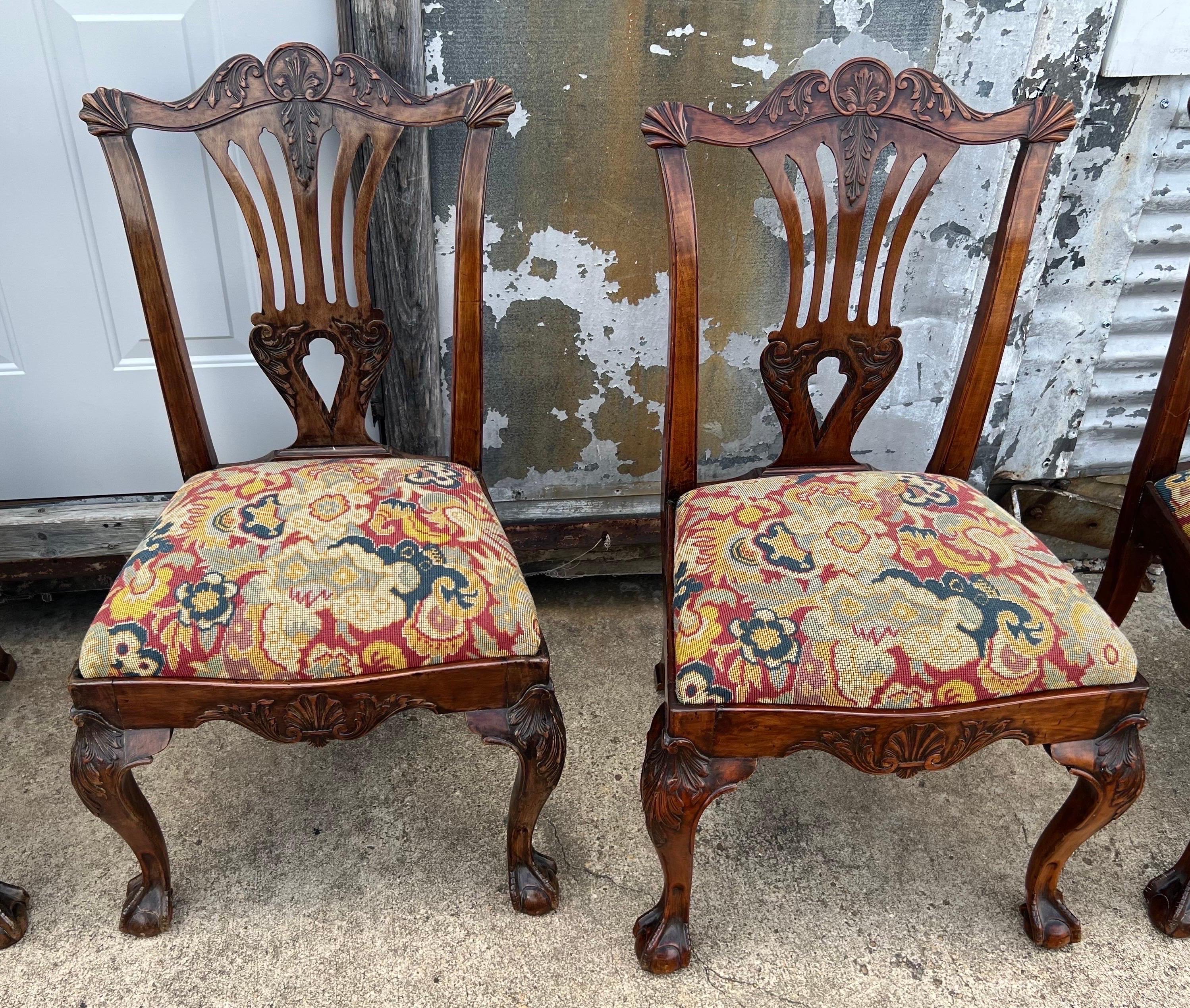 12 Irish 19th Century Georgian Dining Chairs with Labels For Sale 7