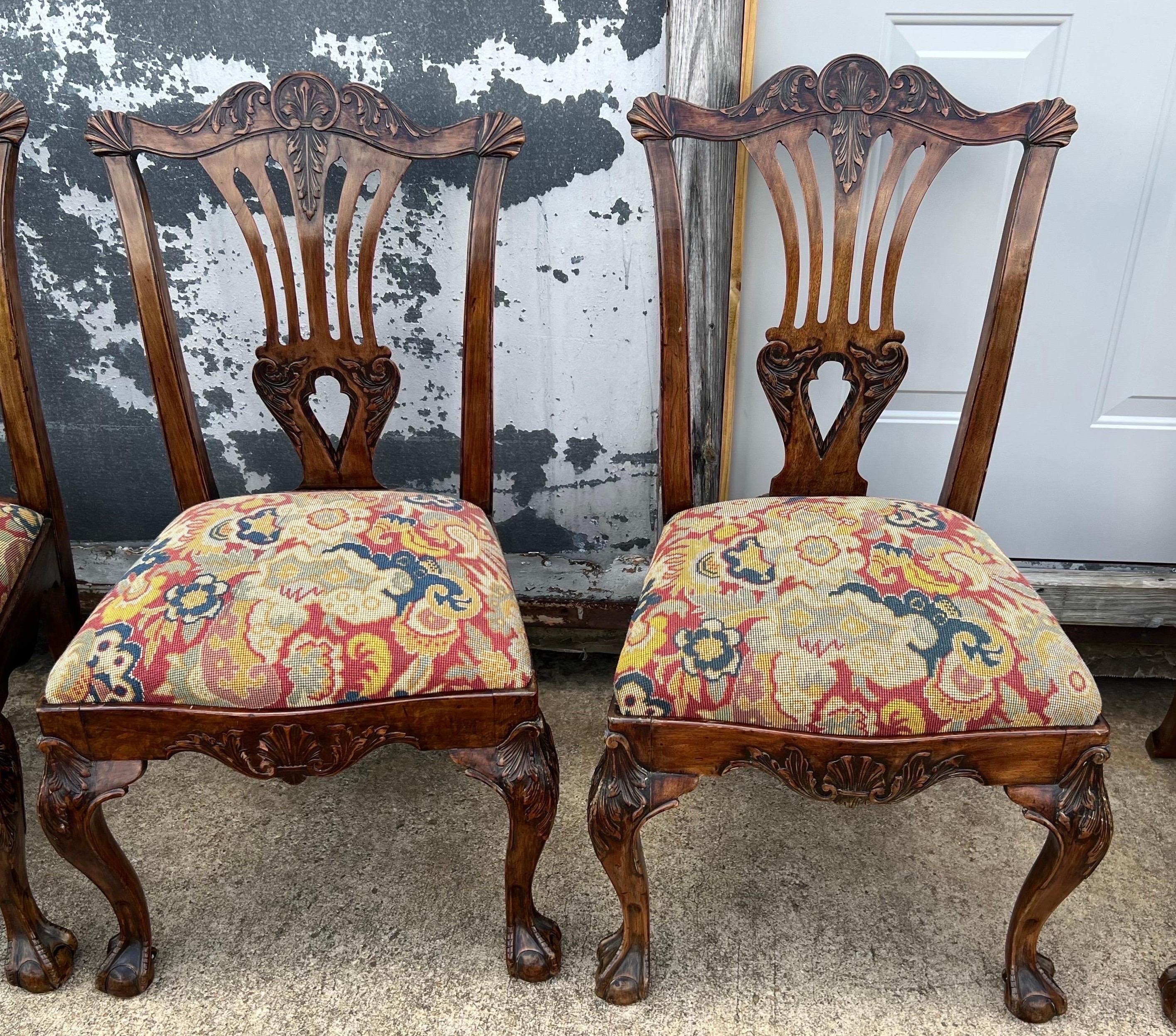 12 Irish 19th Century Georgian Dining Chairs with Labels For Sale 8