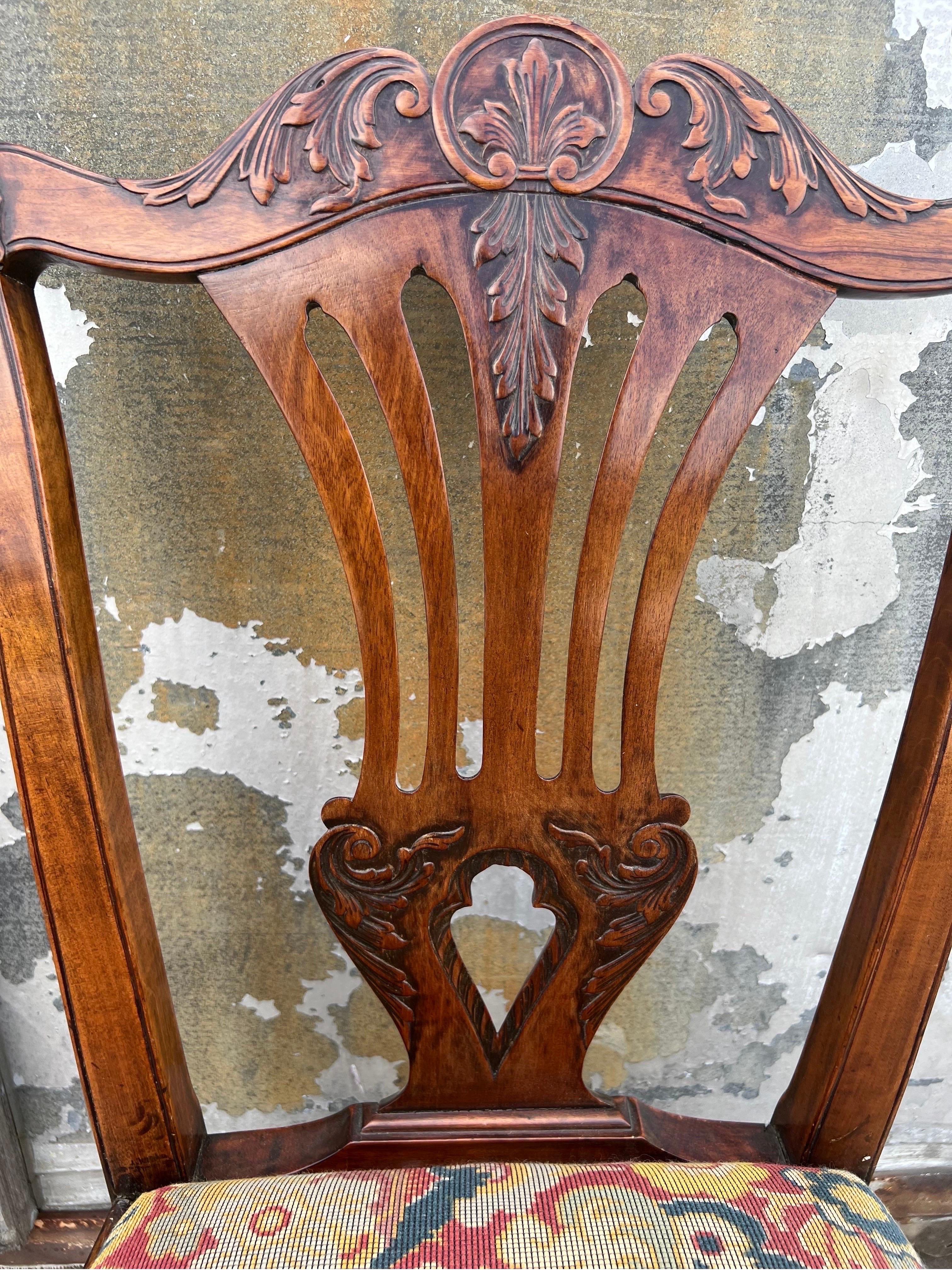 12 Irish 19th Century Georgian Dining Chairs with Labels For Sale 5