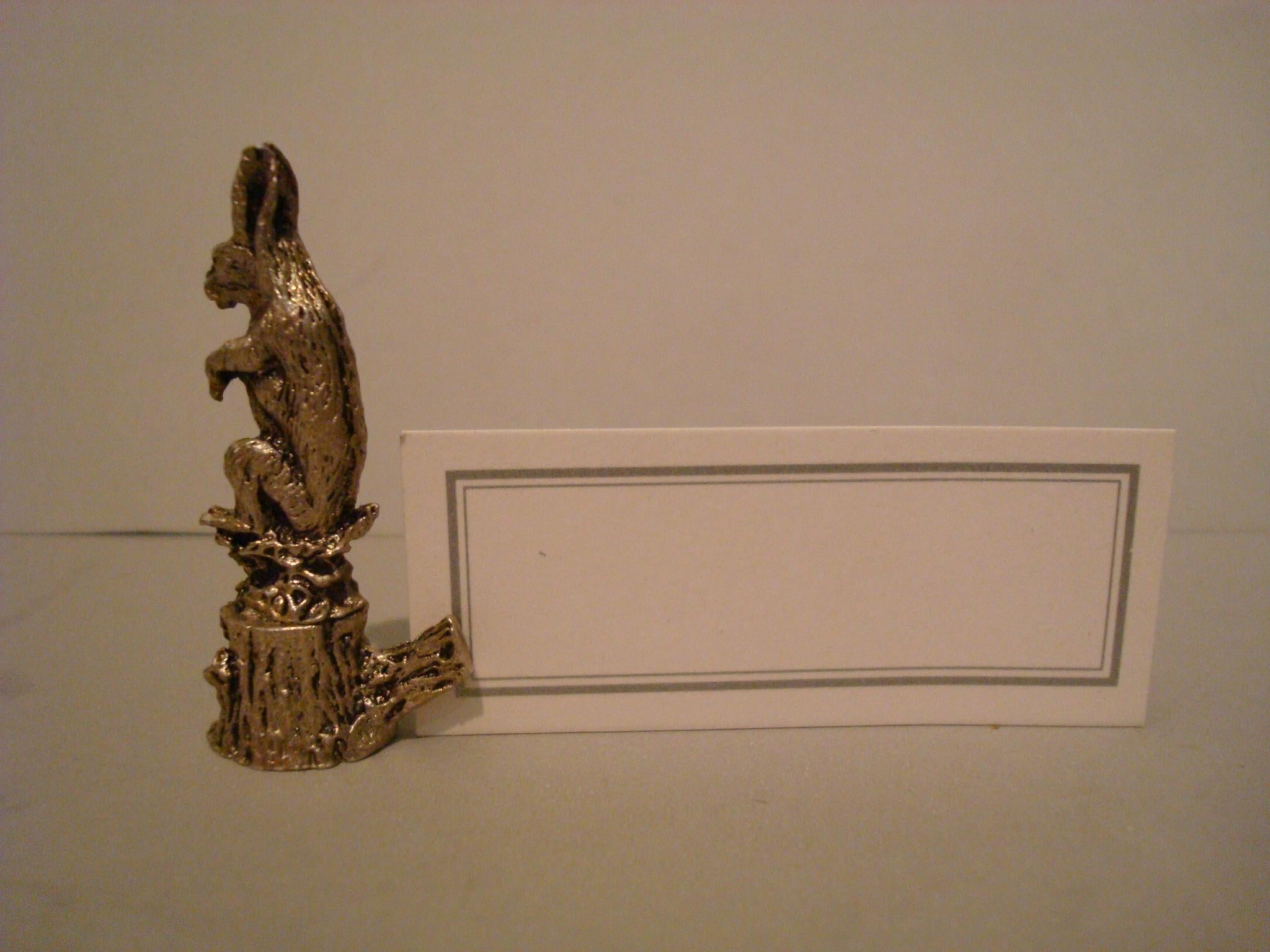 12 Italian 800 Silver Animal Place Card Holders 3
