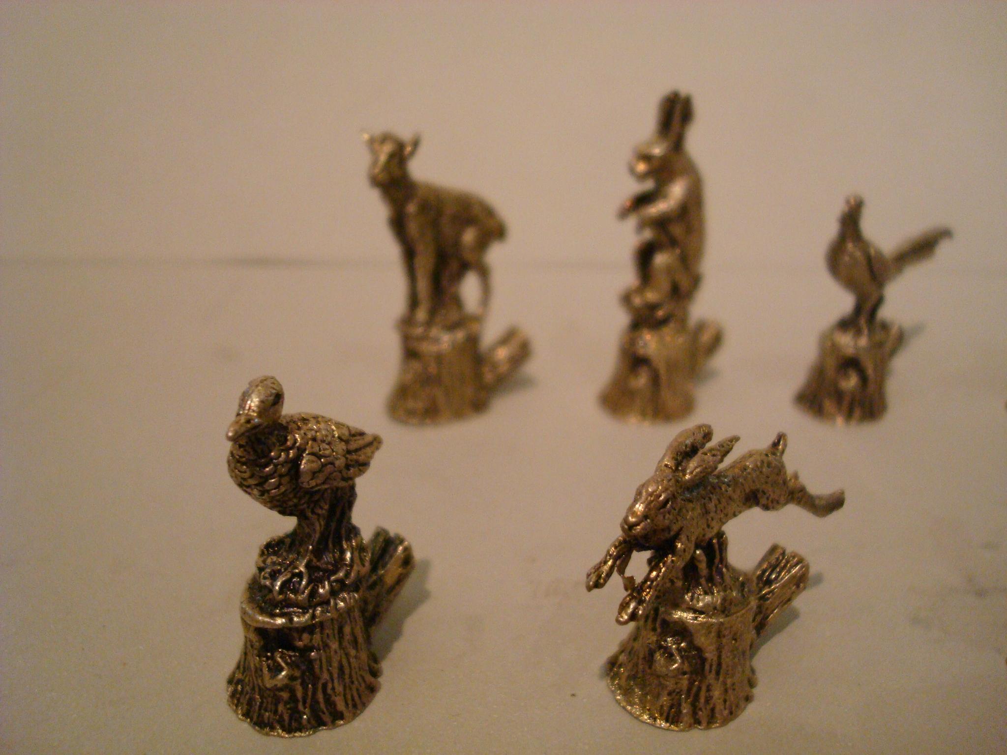 12 Italian 800 Silver Animal Place Card Holders 4