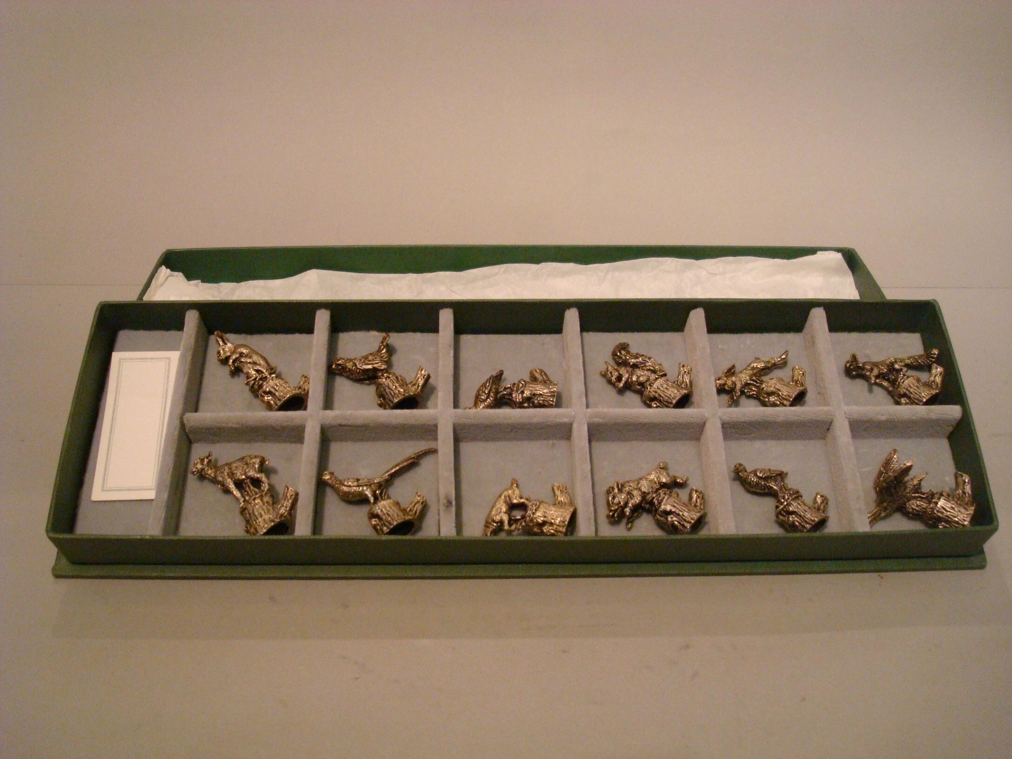 silver place card holders