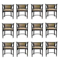 12 Josef Hoffmann Attributed Thonet Bentwood Fledermaus Chairs, Austria, 1930s