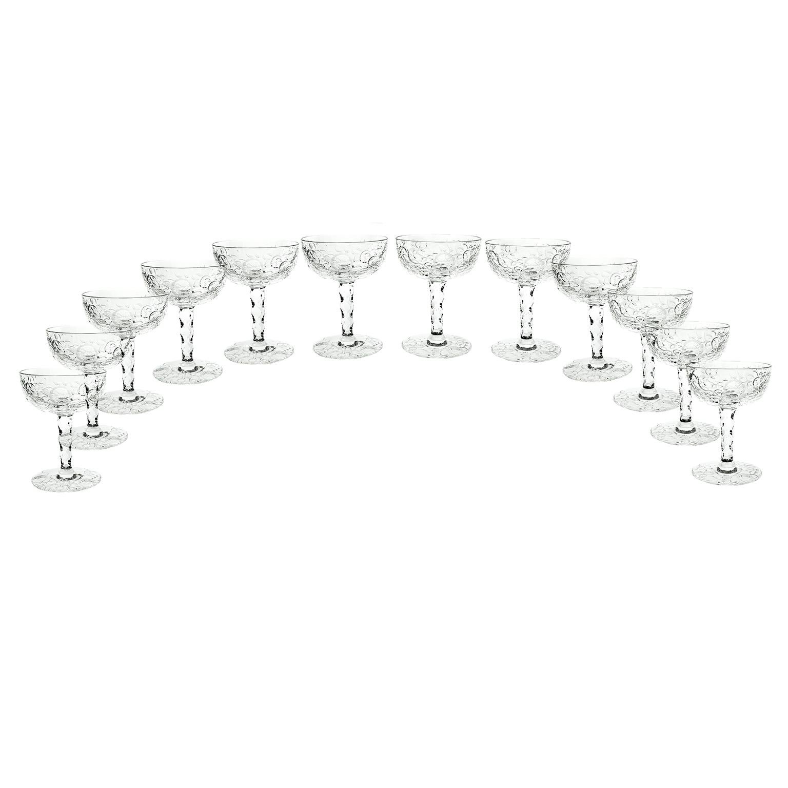 12 Justin Tharaud Champagne Goblets In Excellent Condition For Sale In Litchfield, CT