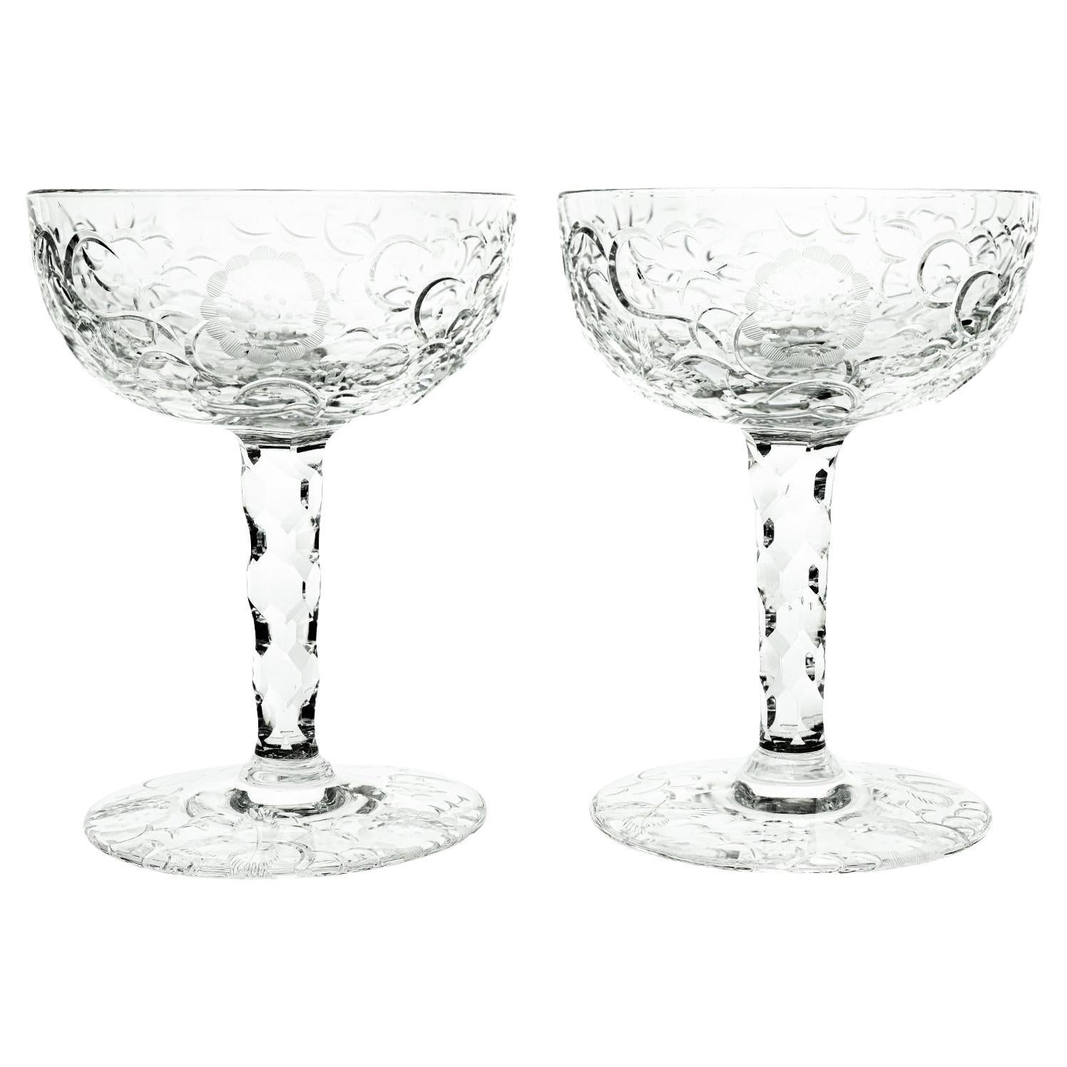 12 Justin Tharaud Champagne Goblets For Sale