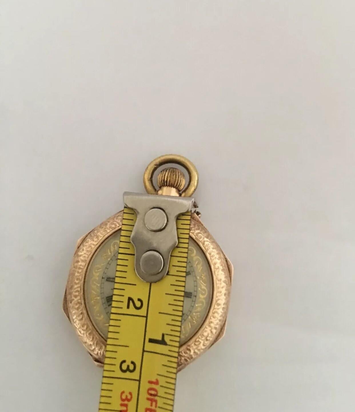 12 Karat Gold Octagonal Shape Full Engraved Case Antique Pocket / Fob Watch For Sale 7