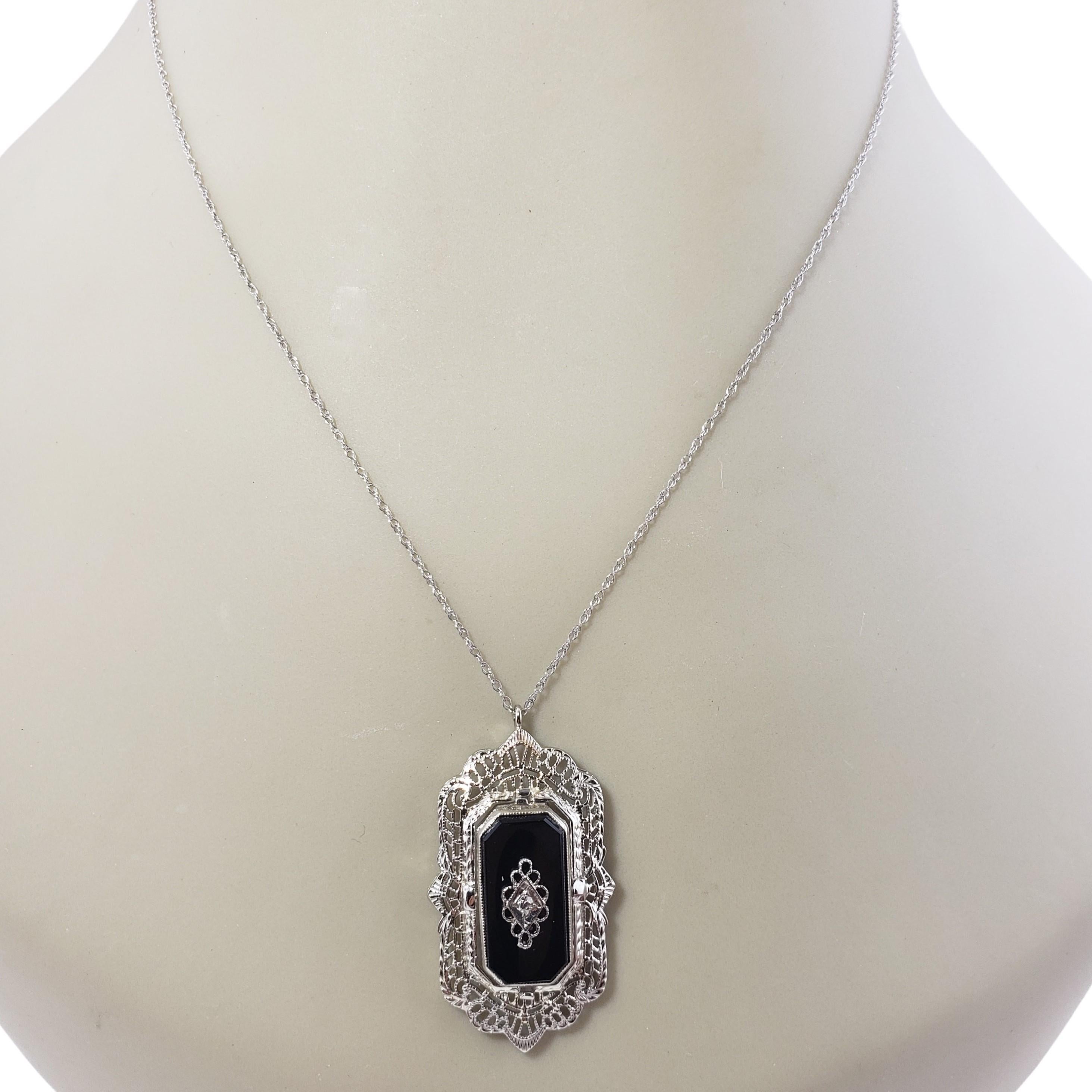 12 Karat Weißgold und Diamant Wendekameo-Anhänger (Rundschliff) im Angebot