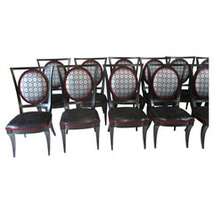 12 Klismos Post Modern Regency Dining Chairs Special Order by Century Furniture