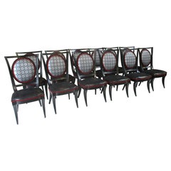 12 Klismos Post Modern Regency Dining Chairs Special Order by Century Furniture
