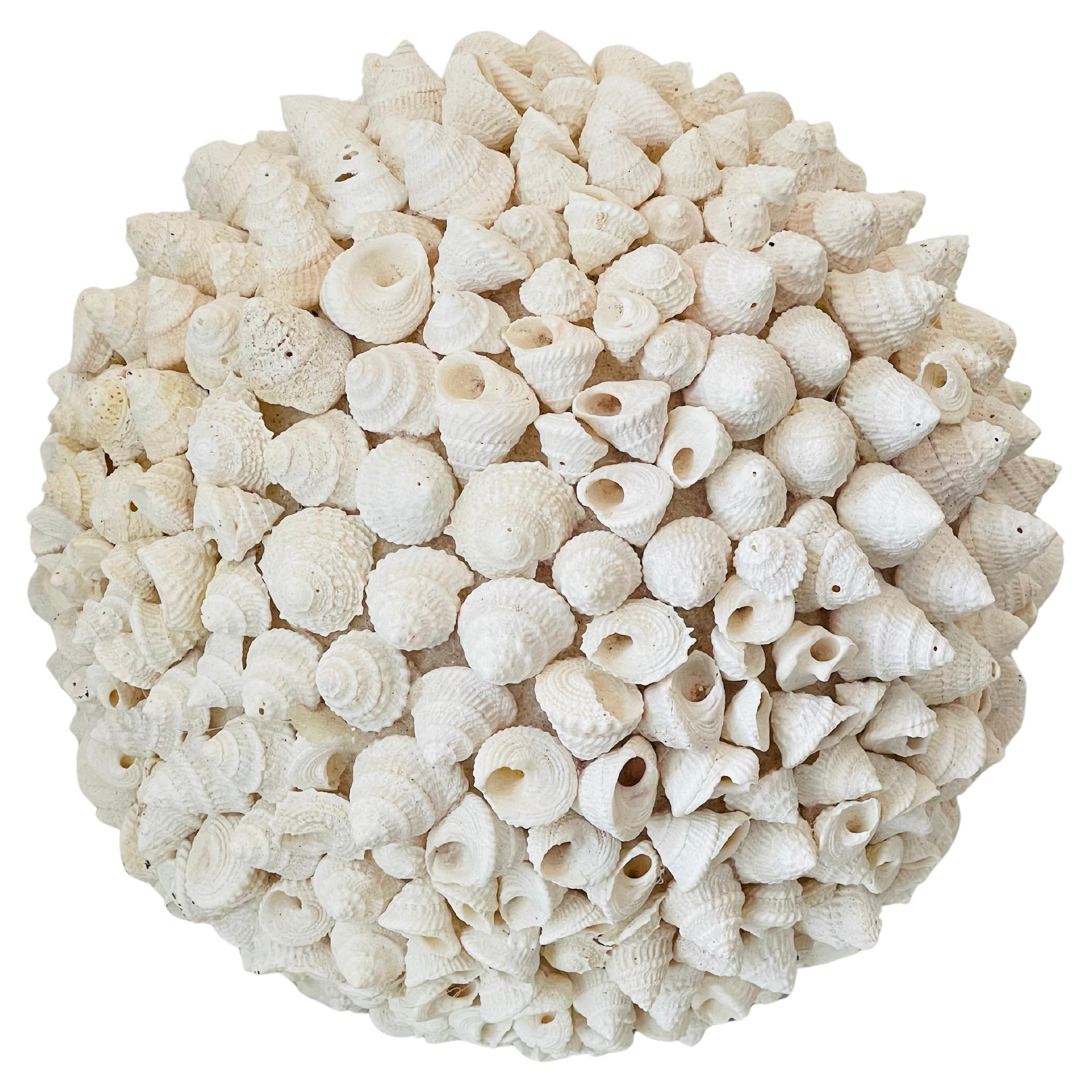 12” Large Sea Shell Encrusted Globe For Sale