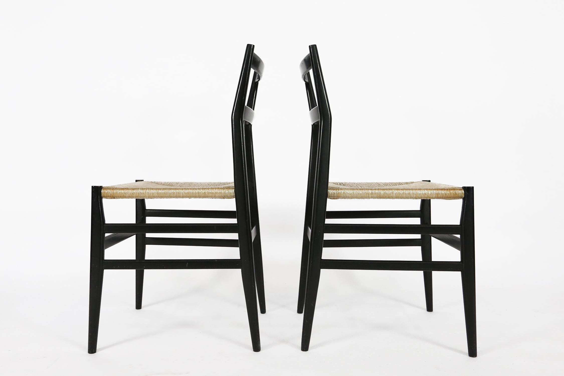 Mid-20th Century 12 Leggera Chairs by Gio Ponti by Cassina, Milano, 1960s For Sale