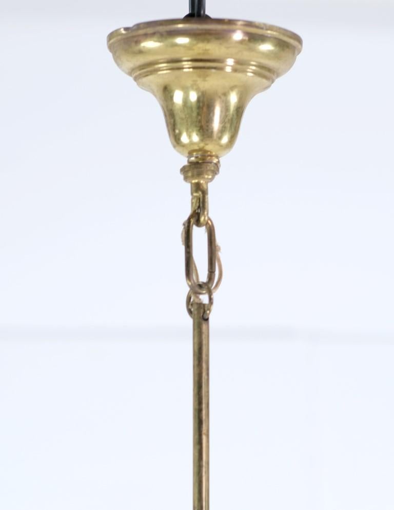 12 Light Brass German Chandelier Italian Shades Hand Blown 3