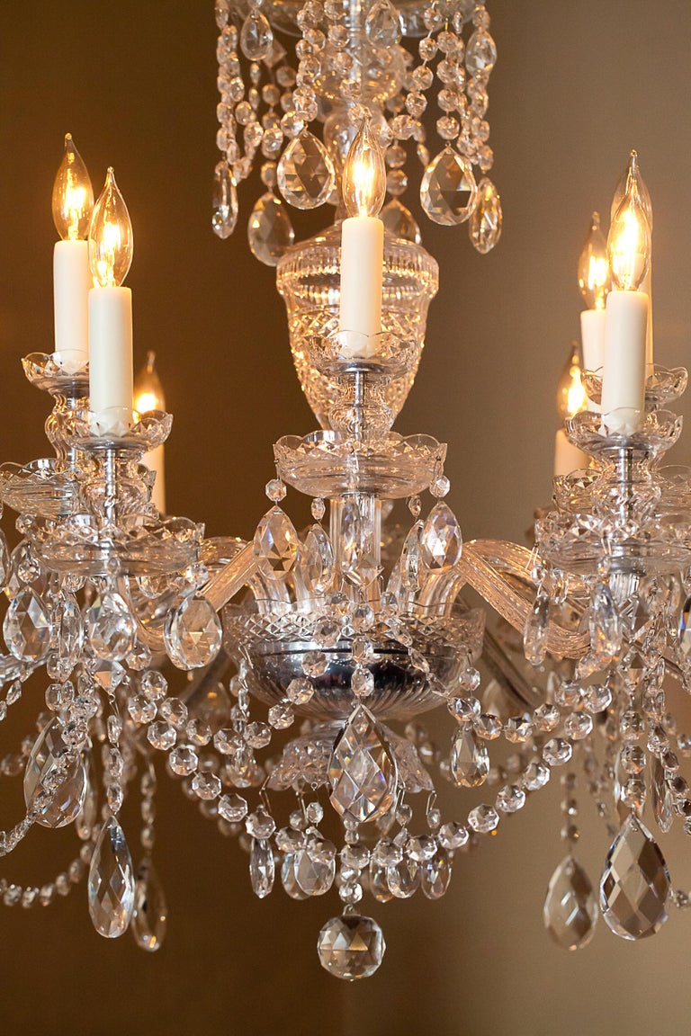 12-Light Georgian Crystal Chandelier, Bohemia, circa 1950 ...