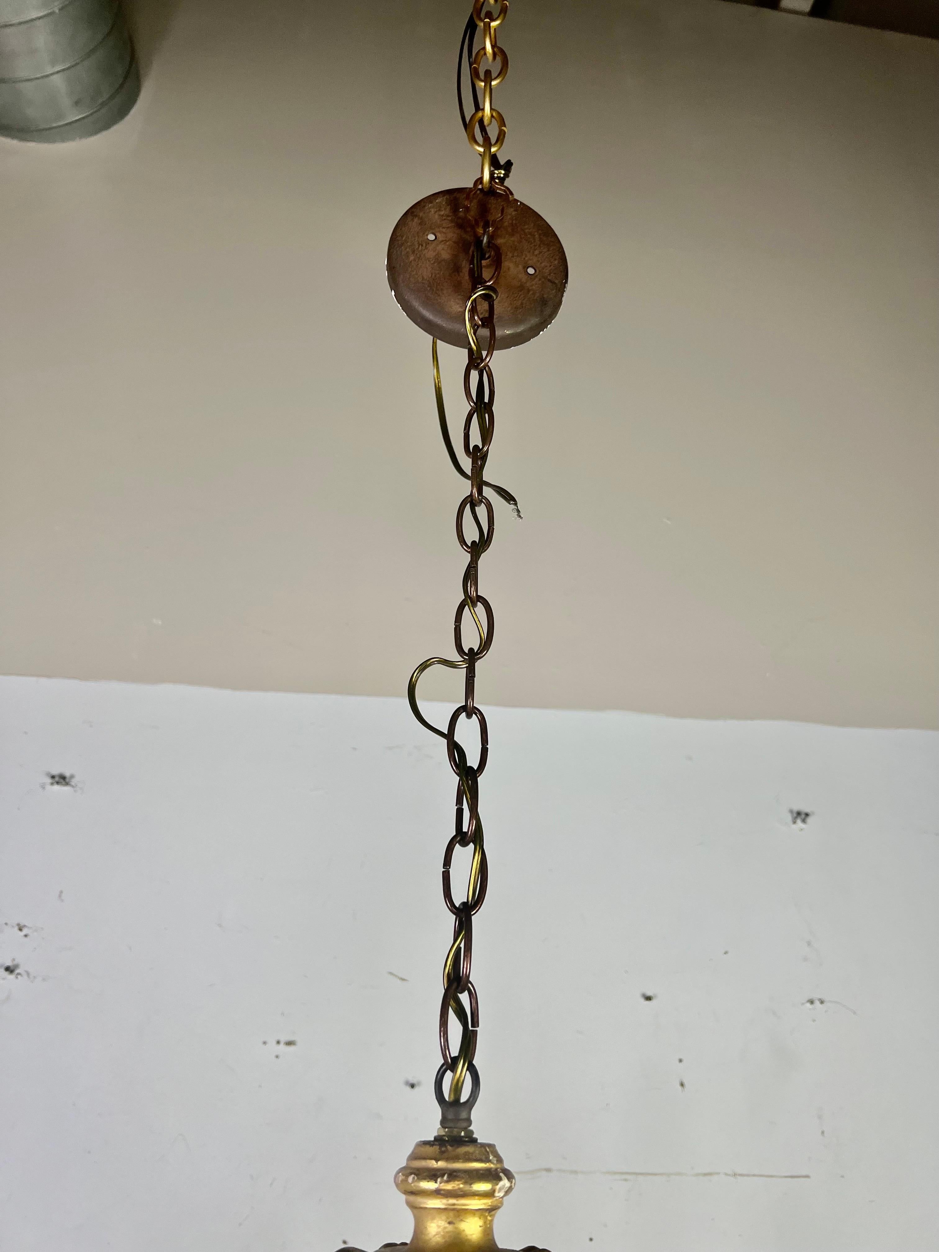 12 Light Giltwood and Iron Chandelier by Paul Ferrante-20th Century 3