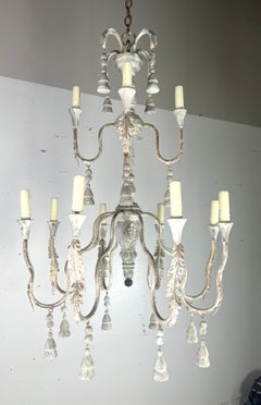 12-Light Hand-Painted Tuscan Chandelier by Melissa Levinson